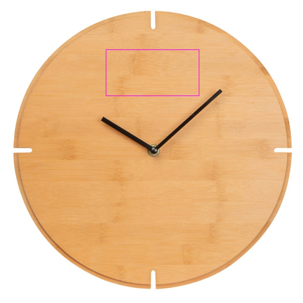 Bambusowy zegar ścienny HAMPTON: Obszar znakowania 1 · L3