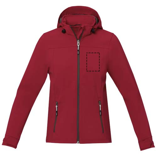 Langley sieviešu GRS pārstrādāta softshell jaka: Print area 16 · DTF Transfer