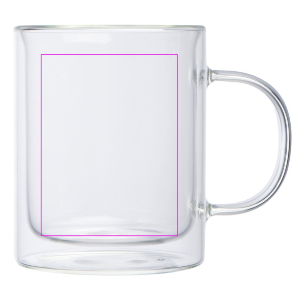 Tasse à double paroi CARACAS 350 ml: Zone de marquage 1 · C1A