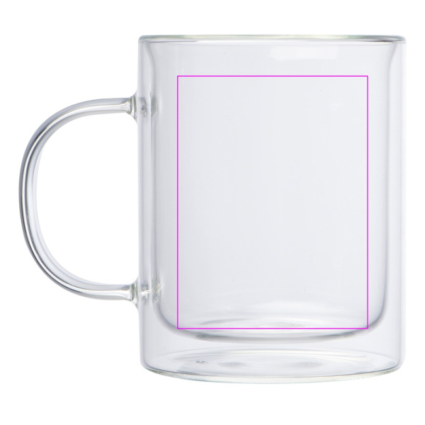 Tasse à double paroi CARACAS 350 ml: Zone de marquage 2 · C1A
