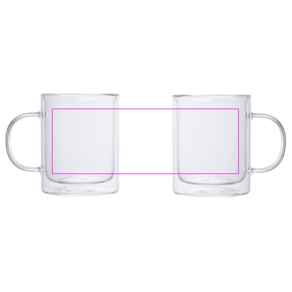 Tasse à double paroi CARACAS 350 ml: Zone de marquage 3 · C1D