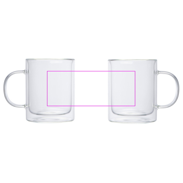 Tasse à double paroi CARACAS 350 ml: Zone de marquage 4 · T4