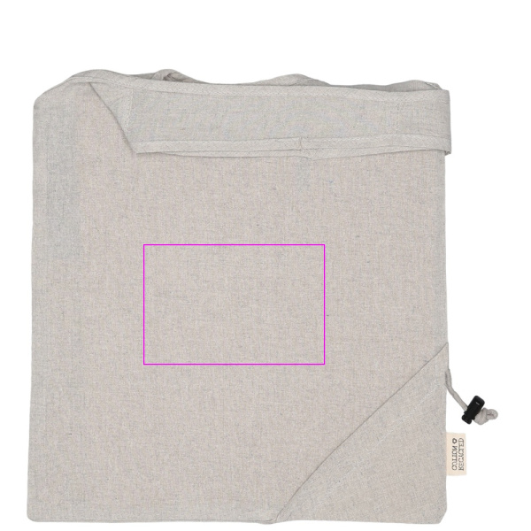 Sac en coton recyclé Modena: Zone de marquage 4 · DTF2