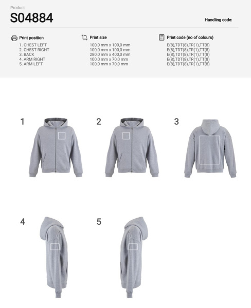 ELIOTT FULLZIP HOODIE: ARM RIGHT