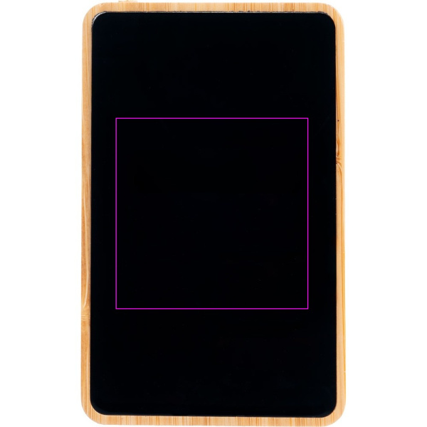 Batterie externe 5000 mAh avec logo lumineux: Face avant