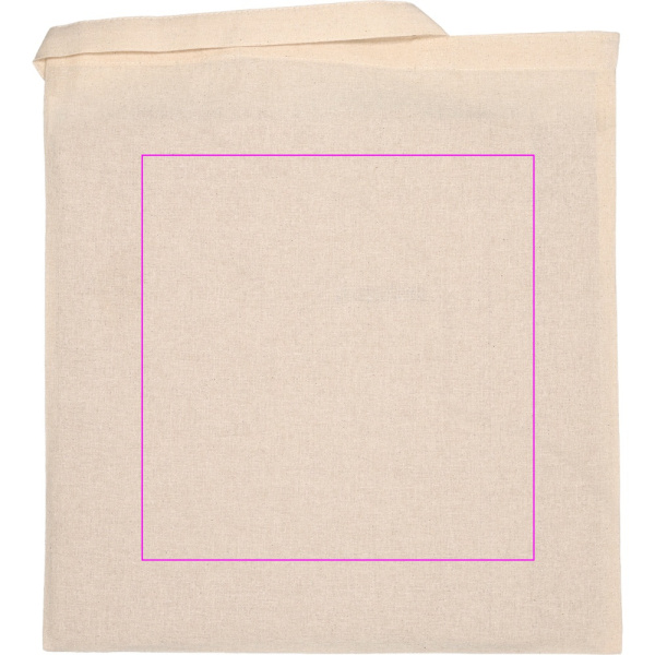 Cotton bag with long handles 140 g/m² GIOVANNI: Print area 1 · ST1