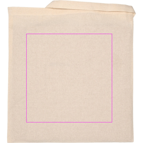 Cotton bag with long handles 140 g/m² GIOVANNI: Print area 2 · ST1