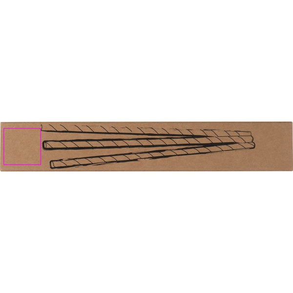 Paper drinking straws 10 pcs LINA: Print area 1 · T2