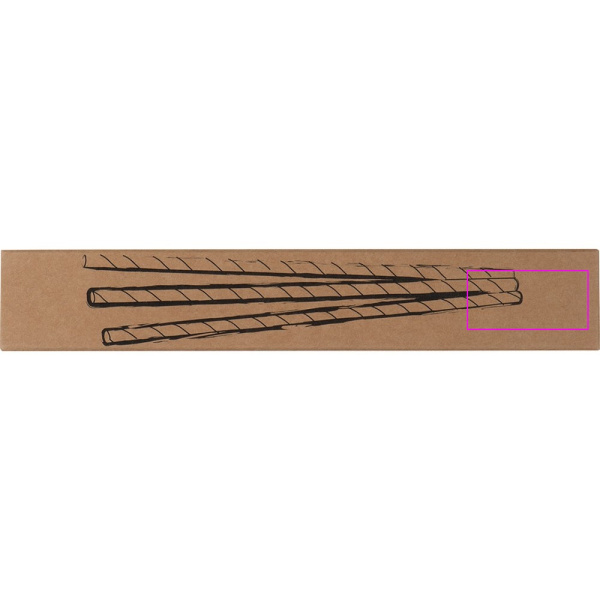 Paper drinking straws 10 pcs LINA: Print area 2 · ET(N1)