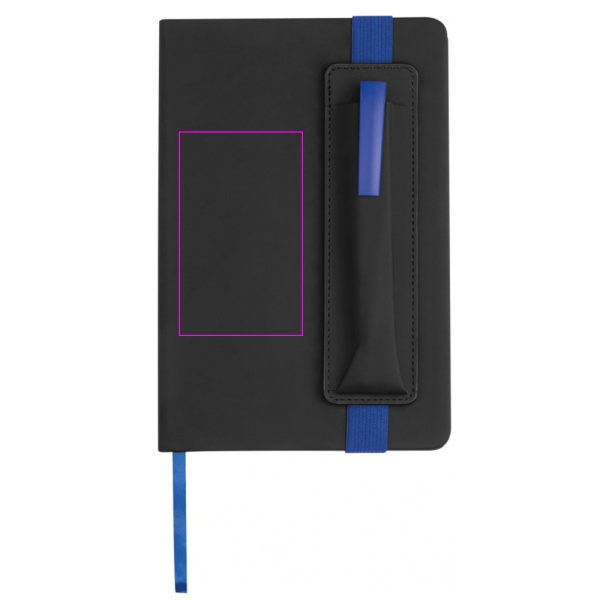 Notebook A5 lined with pen CARSON: Print area 2 · S1