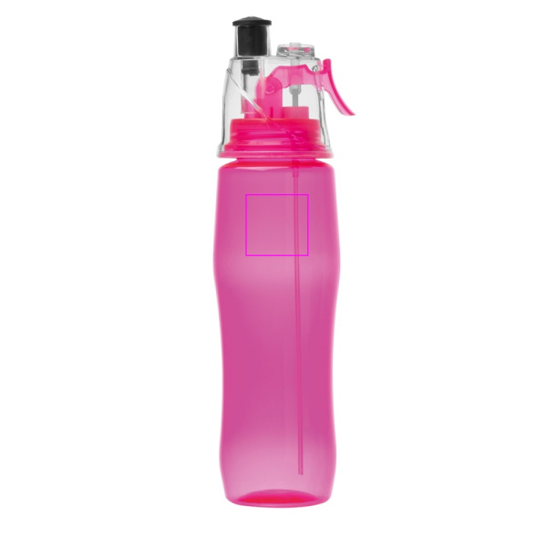 Kunststoffflasche mit Sprühkopf, 700 ml, ELEANOR: Print area 1 · T4