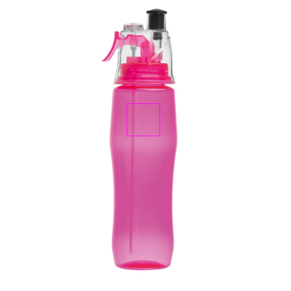 Kunststoffflasche mit Sprühkopf, 700 ml, ELEANOR: Print area 2 · T4
