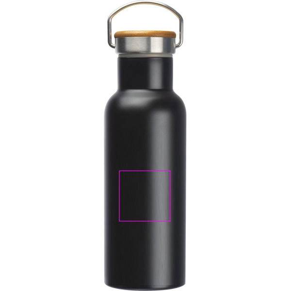 Lunch box set with cutlery and 500 ml thermal bottle STEPHAN: Print area 2 · L3