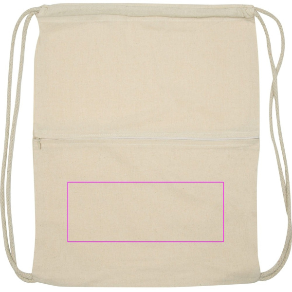Medvilninis maišelis 140 g/m2 KINGA: Print area 2 · DTF3