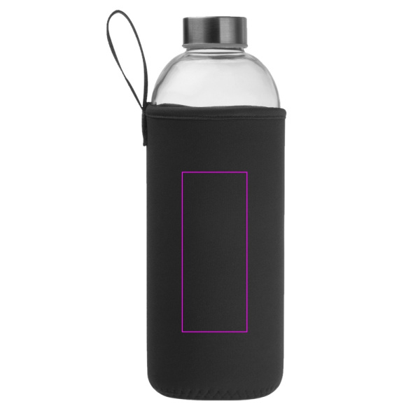 Glasflasche mit Hülle, 1000 ml, JESSICA: Print area 5 · TT1