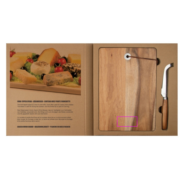 Cheese board with knife IGNAZIO: Print area 1 · L3