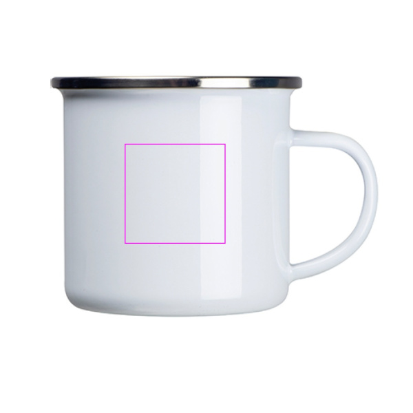 Emaljas krūze sublimācijai 300 ml LUCAS: Print area 1 · T4