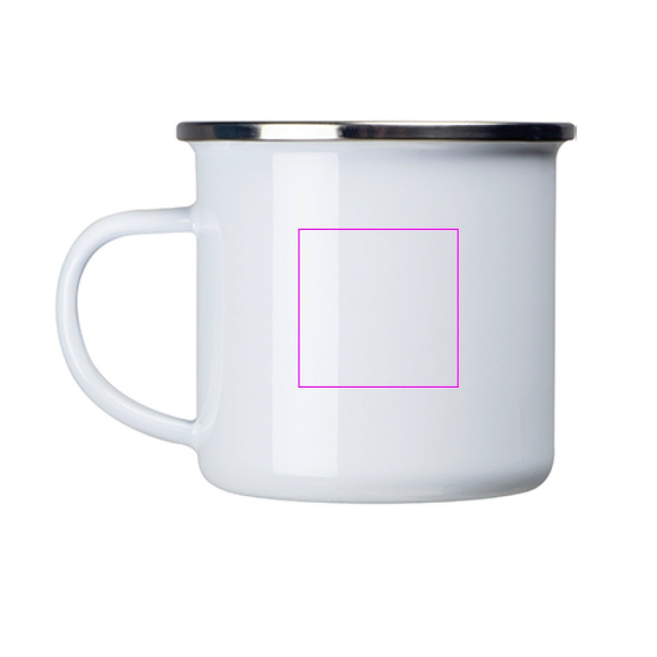 Emaljas krūze sublimācijai 300 ml LUCAS: Print area 2 · T4