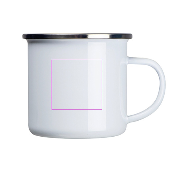Emaljas krūze sublimācijai 300 ml LUCAS: Print area 4 · L3