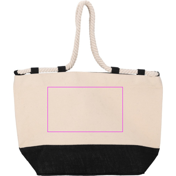 Strandtasche LIANA aus Baumwolle und Jute: Print area 6 · TT2