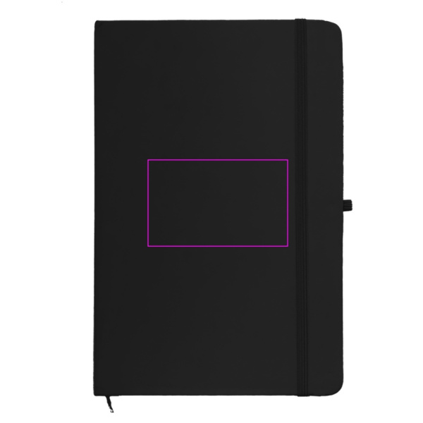 A5-Notizbuch mit Linien aus recyceltem PU-Leder (CLEO): Print area 3 · DC2
