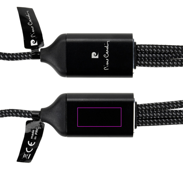 3 in 1 cable with illuminated logo Pierre Cardin: Print area 1 · L2