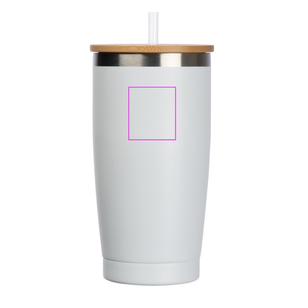 Termosmugg med sugrör 500 ml RODRIGO: Print area 3 · T4