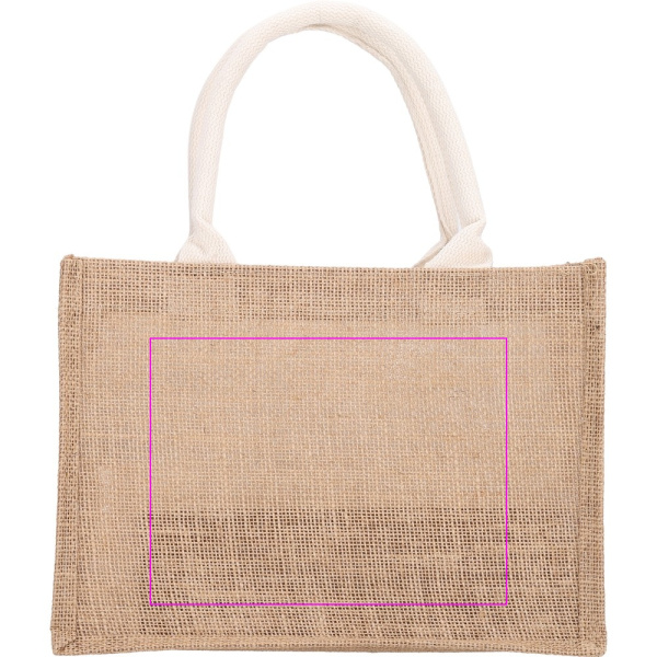 Malbeutel aus Jute mit Buntstiften ELISA: Print area 2 · DTF3