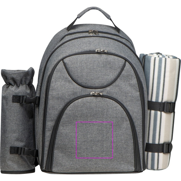 Picknickrucksack für 4 Personen EARL: Print area 2 · DTF3