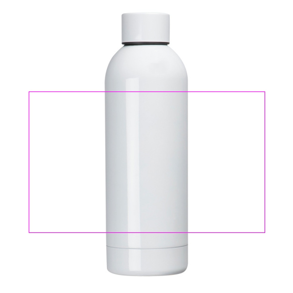 Terminis plieninis butelis 550 ml, pagamintas iš perdirbto plieno SARA: Print area 1 · S2