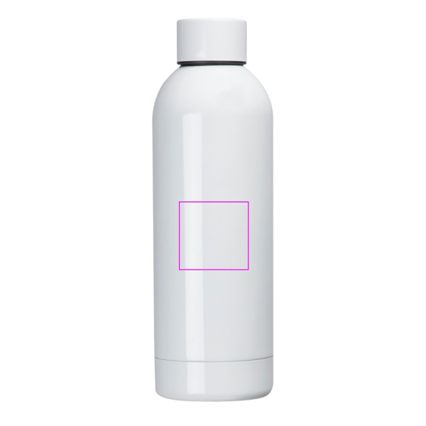 Terminis plieninis butelis 550 ml, pagamintas iš perdirbto plieno SARA: Print area 4 · L3