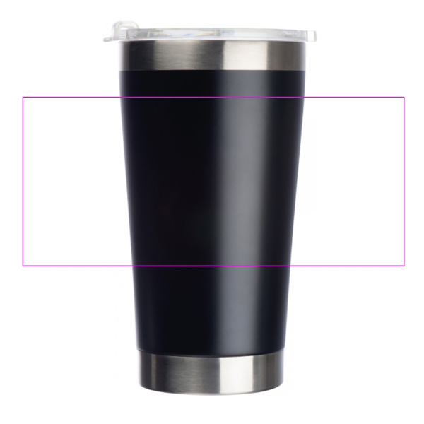 Thermal mug 500 ml KORNEL: Print area 3 · L4
