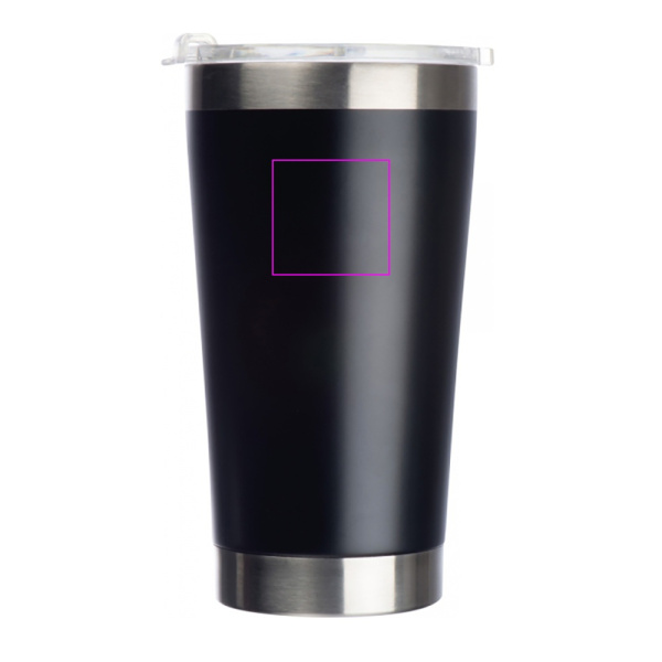 Thermal mug 500 ml KORNEL: Print area 4 · T4