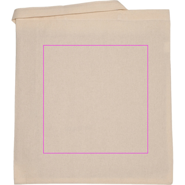 Organinės medvilnės krepšys su ilgomis rankenomis 180 g/m2 ADAM: Print area 1 · ST1