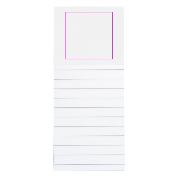 Užrašų knygelė su šaldytuvo magnetu HELGE: Print area 2 · ET(N1)