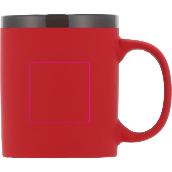 Ceramic soft-touch mug 300 ml RONALD: Print area 1 · L3