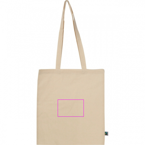 Cotton bag with long handles 140 g/m² LETIZIA: Print area 5 · DTF2