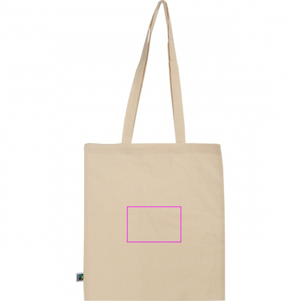 Cotton bag with long handles 140 g/m² LETIZIA: Print area 6 · DTF2