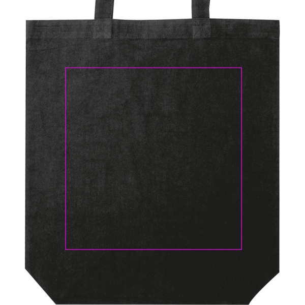 Kokvilnas soma ar gariem rokturiem 180 g/m2 PIOTR: Print area 2 · ST2