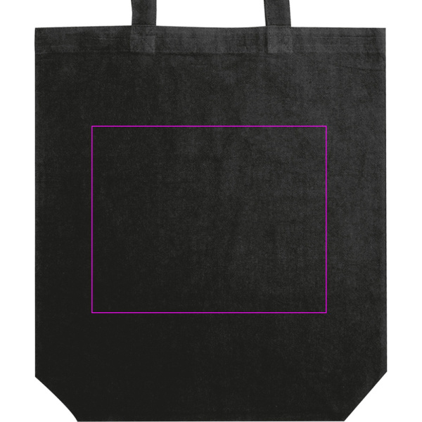 Kokvilnas soma ar gariem rokturiem 180 g/m2 PIOTR: Print area 3 · DTF3