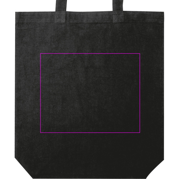 Kokvilnas soma ar gariem rokturiem 180 g/m2 PIOTR: Print area 4 · DTF3