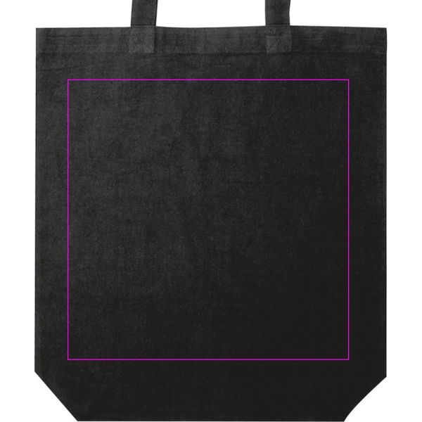Kokvilnas soma ar gariem rokturiem 180 g/m2 PIOTR: Print area 8 · DTG3