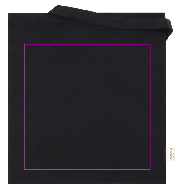Baumwolltasche mit langen Henkeln, 180 g/m², aus recycelten Materialien, GLEN: Print area 7 · DTG3