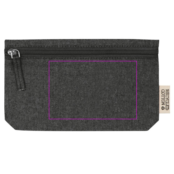 Kosmetiktasche aus recycelter Baumwolle (180 g/m²) HARRY: Print area 3 · DTF2