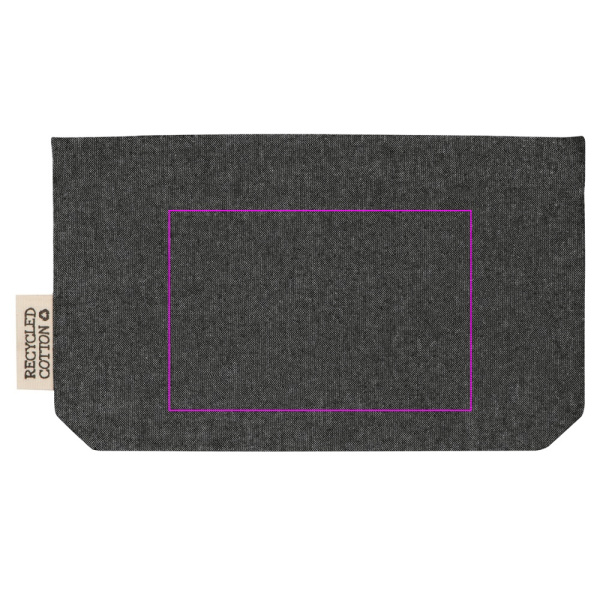 Kosmetiktasche aus recycelter Baumwolle (180 g/m²) HARRY: Print area 4 · DTF2