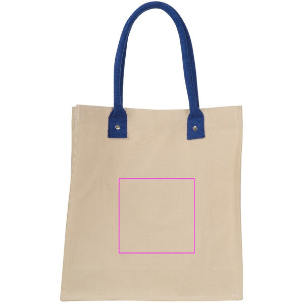 Canvas bag with long handles 320 g/m2 RODOLFO: Print area 3 · DTF2