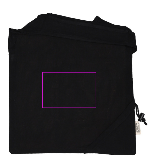 Vikbar väska tillverkad av återvunnen bomull och polyester 118 g/m² ANJA: Print area 4 · DTF2
