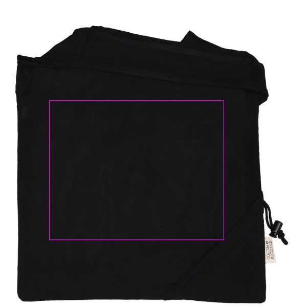 Vikbar väska tillverkad av återvunnen bomull och polyester 118 g/m² ANJA: Print area 6 · DTF3