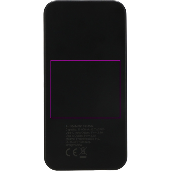 Powerbank 10 000 mAh PRESTON: Print area 4 · DC1