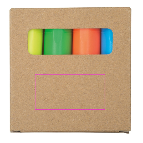 Mini-Textmarker, 4 Farben, SETH: Print area 1 · T2